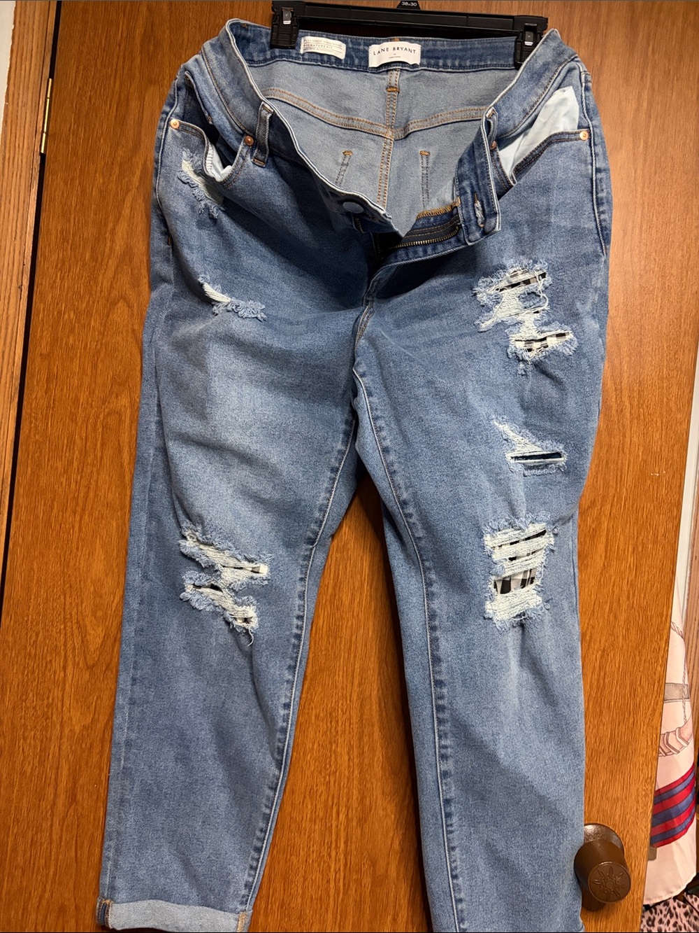 Lane Bryant Relaxed Distressed Jeans - Blue Wash